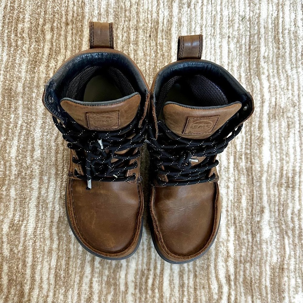LEMS WOMEN'S WATERPROOF BOULDER BOOT BLACK SIZE 9 (FITS LIKE an 8)